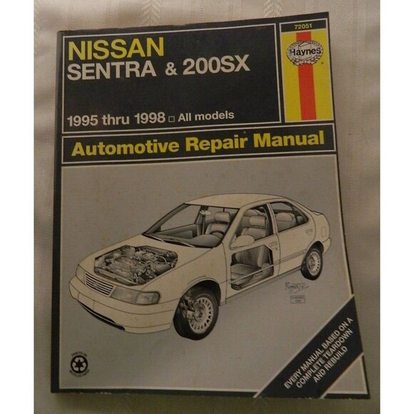 Haynes Automotive Repair Manual 72051 NIssan Sentra and 200SX 1995 thru 1998 - Picture 1 of 5